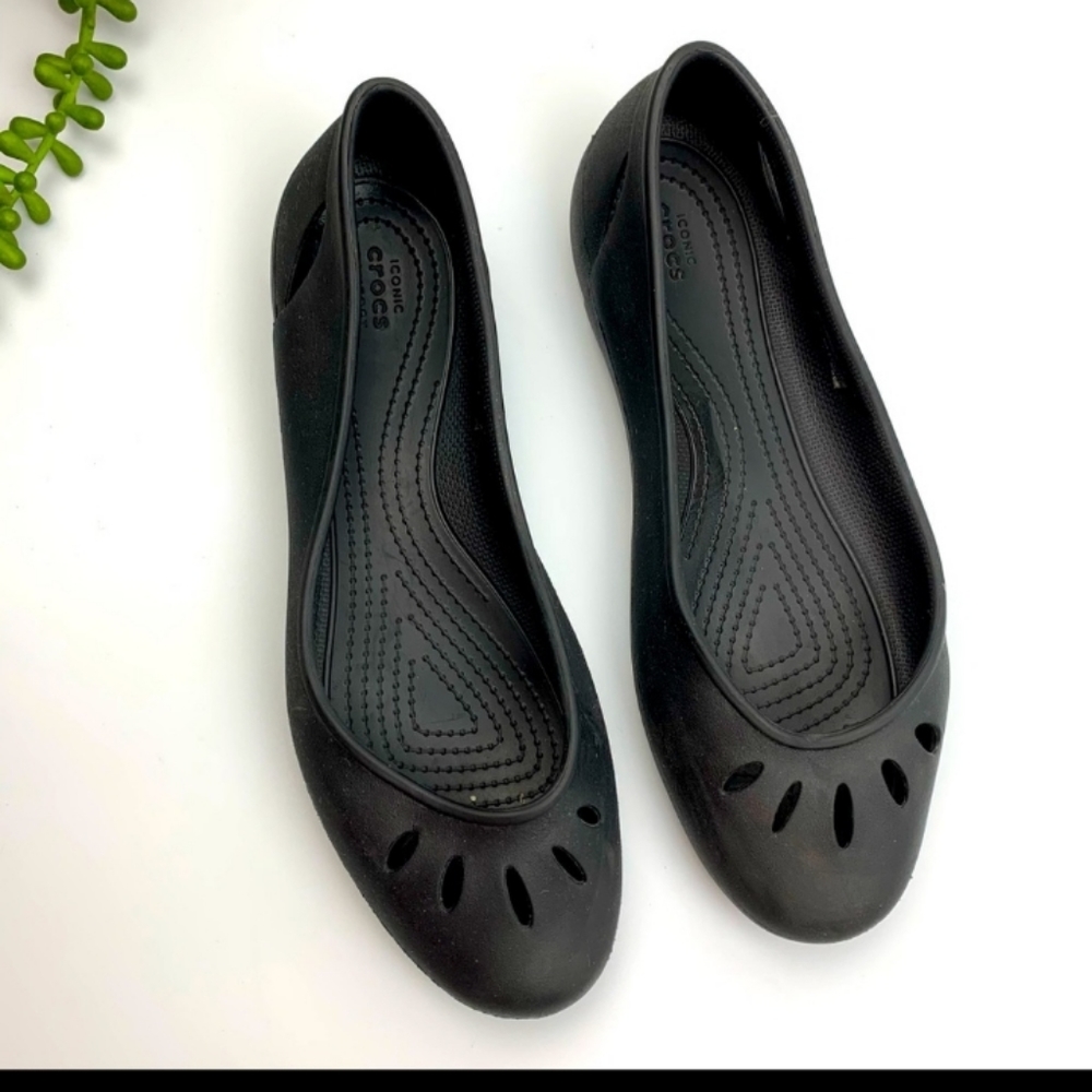 Crocs Kadee Comfort Flats Black Size 10